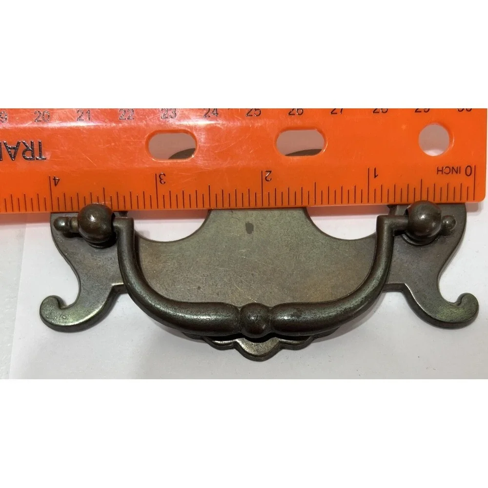 Gold Tone Brass Drawer Pulls Handles LOT‎ Of 5 Mixed Sizes & Styles